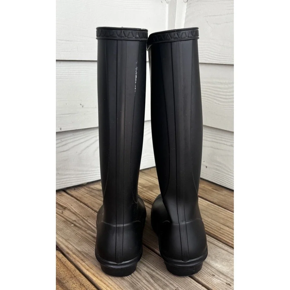 UGG Australia Shelby Matte Rain Boots 1098249 Black Waterproof Womens 8